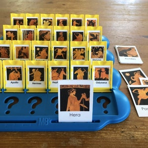 Griechische Mythologie druckbare Ratenspiel Einlegekarten