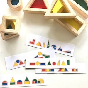 Tarjetas de patrones para bloques de arcoíris Guidecraft