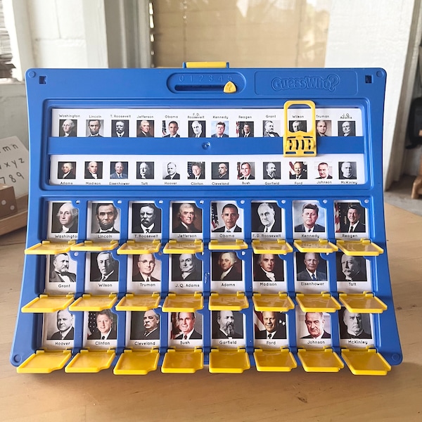 American Presidents Guessing Game Printable Insert Card