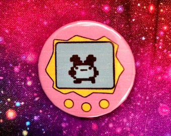 Tamagotchi badge - 90s badge - 90s kid badge - nostalgia badge - 90s nostalgia badge - retro badge - virtual pet badge