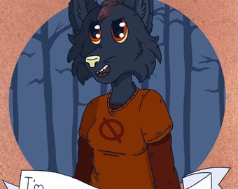 Night In The Woods - Mae - A5 Print - Prints For Your Home - Gamer Art - Gaming Art - Night In The Woods Art