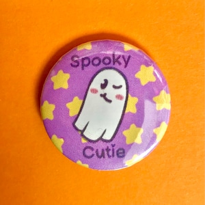 Upiorna słodka odznaka - odznaka ducha - odznaka Halloween - upiorna odznaka - odznaka kawaii