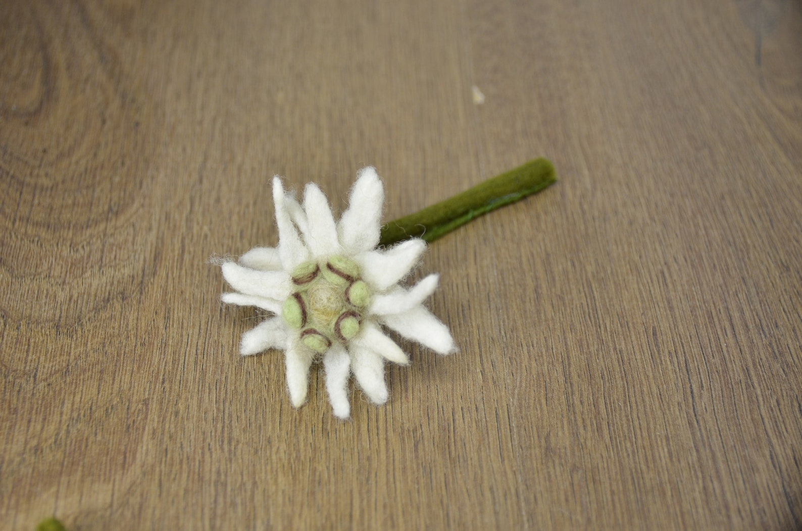 Felt Bouquet Three Decorative Edelweiss Stems Edelweiss Etsy
