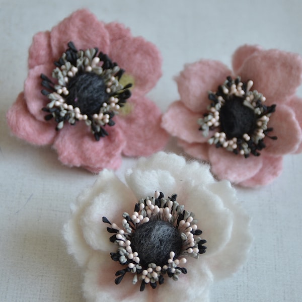 Felt Anemone Etsy
