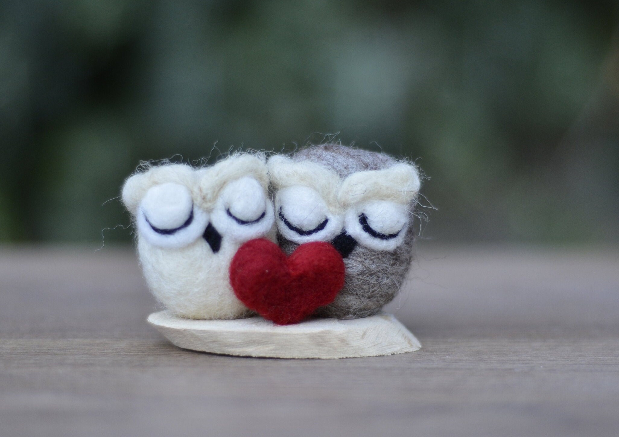 Cadeau de Couple Hibou, Neelde Sentait Des Hiboux Au Cœur Rouge, Cadeau Pour Elle ou Lui Dire Je T'a