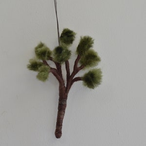Small handmade Joshua Tree ornament, hanging Joshua tree or on a stand for shelf or table decor