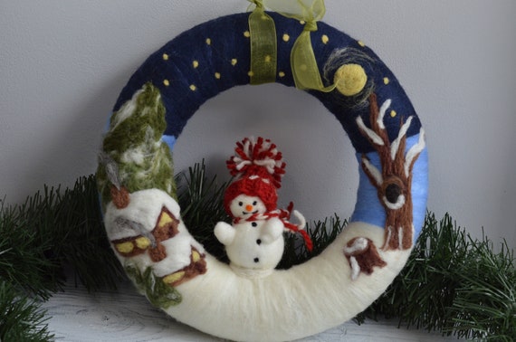 Diy Felt Snowman For Wall, Xmas Gifts For Christmas Door Hanging  Decorations