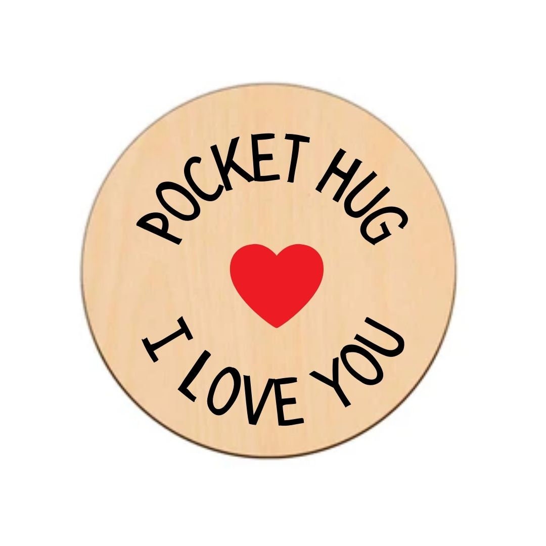 Second Ave Wooden Pocket Hug Keepsake Gift For Friends Loved Etsy