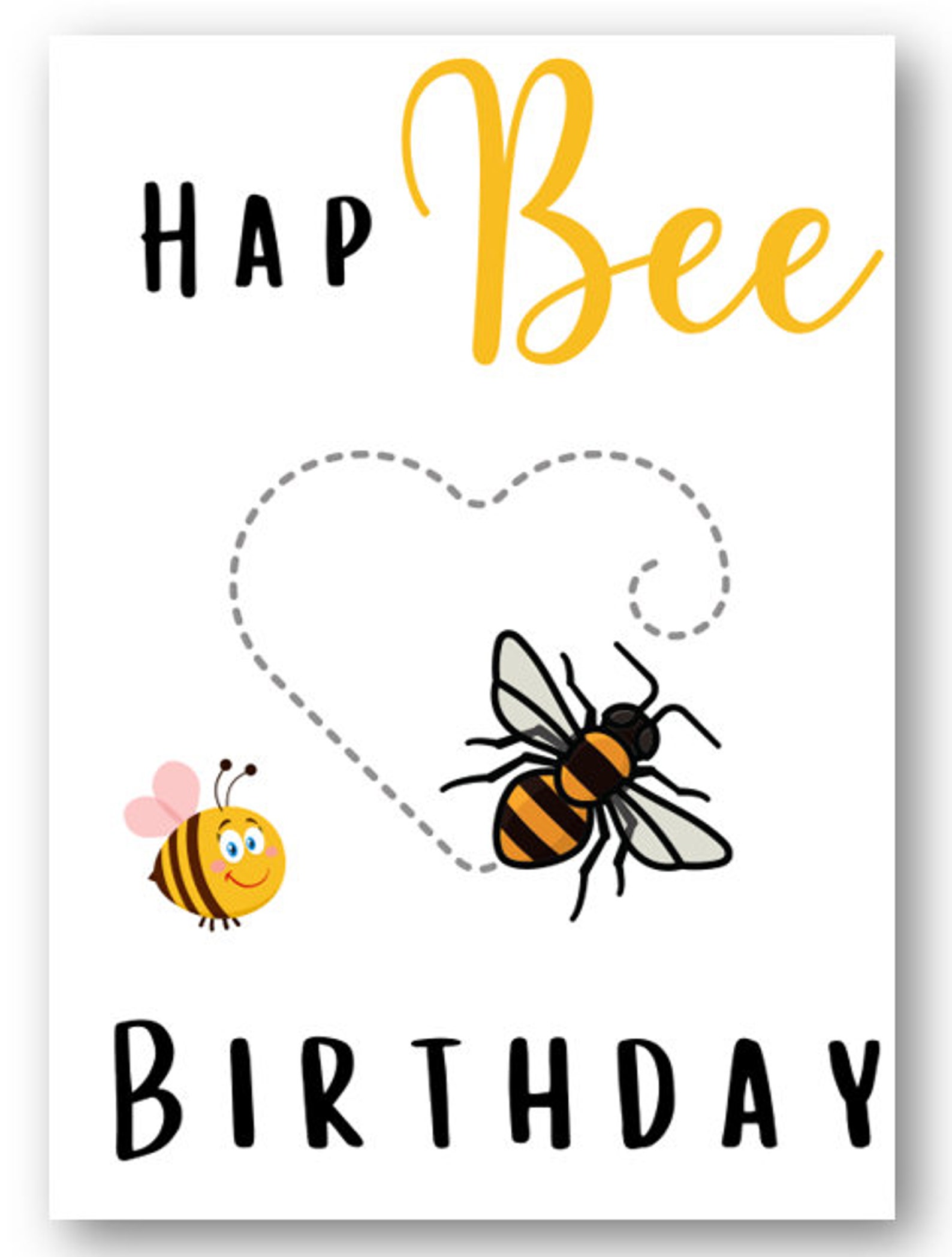 Second Ave Cute Hap Bee Birthday Card Etsy UK
