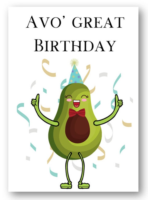 Second Ave Funny Avo Great Birthday Happy Birthday Card | Etsy
