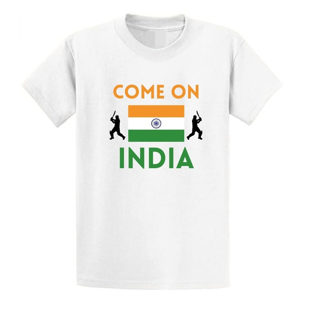 Second Ave Adult Unisex India Cricket Supporter White T Shirt Top Kit -  Various Designs - Etsy