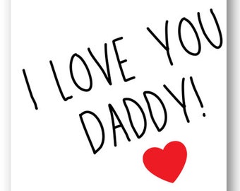 Second Ave Cute I Love You Daddy Birthday Father's Day Card
