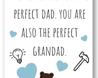 Second Ave Cute Perfect Dad/Grandad Birthday Father's Day Card