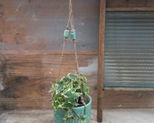 Jade ceramic hanging planter- handmade ceramuc planter - wedding gifts - Gifts -homewares - indoor planter