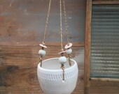 White ceramic hanging planter- handmade ceramuc planter - wedding gifts - Gifts -homewares