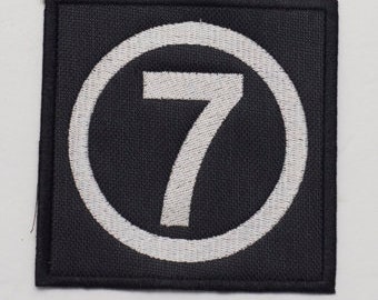 Number 7 Heavy Metal Rock Patches number band real embroidered patches