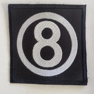 Number 8 Heavy Metal Rock Patches number band real embroidered patches