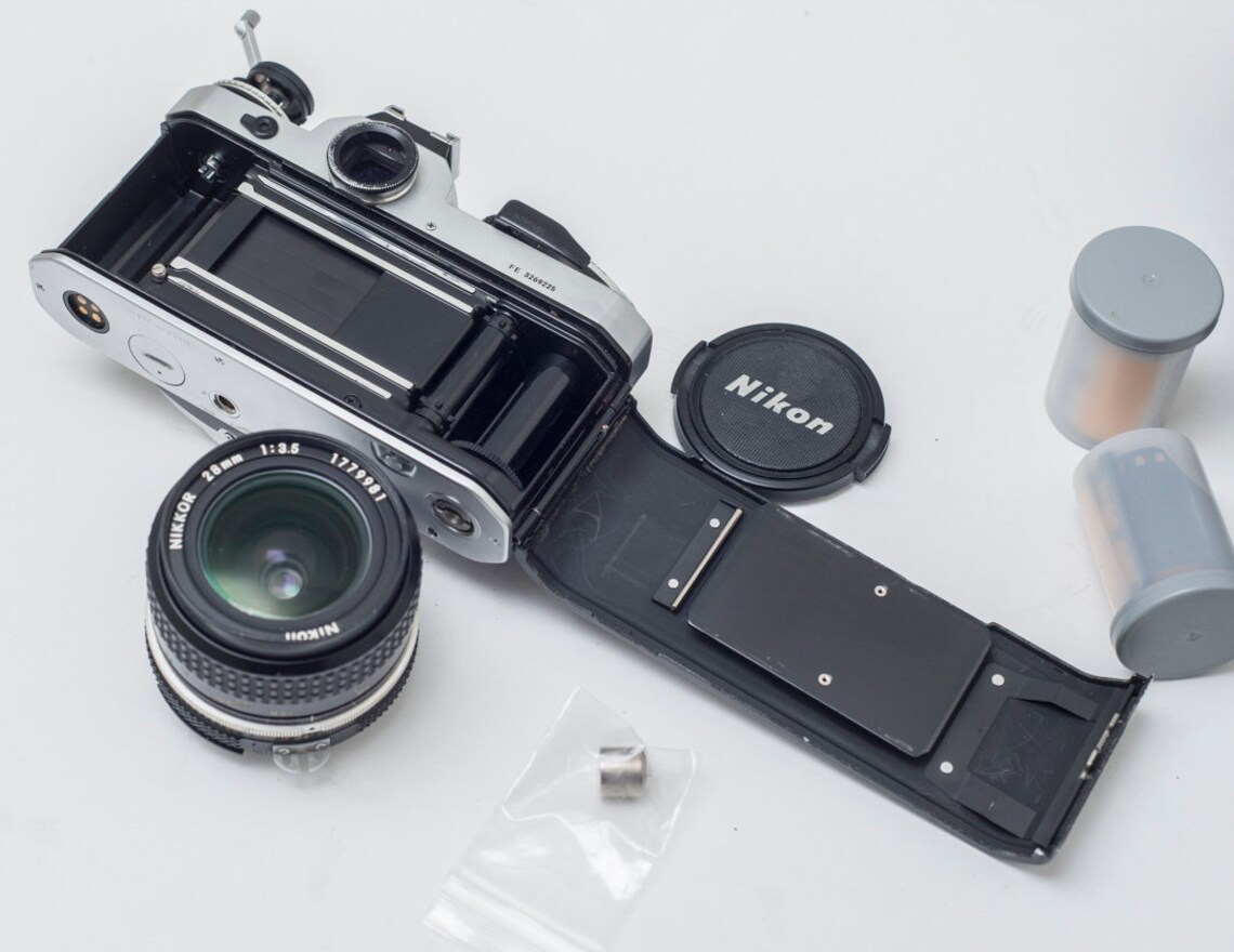 Nikon FE 28mm 3.5 WideAngle Lens battery film rolls camera Etsy