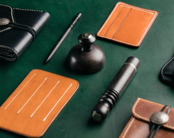 Sandalwood Leather Edge Burnisher Kit: DIY Leather Polishing Tools