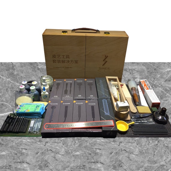 Leather Tools Leather Craft DIY Leather Working Tools Leather Working Kit Leather  Making Tools Craft Sewing Kit Leather Kit Binding Tools 