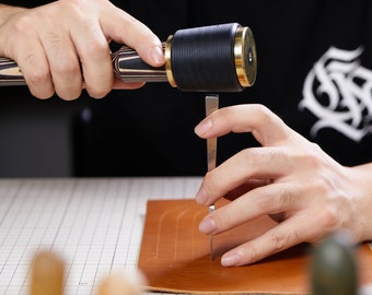 Since Leather Crafts Tools Pricking Iron JAPANESE STYLE / Olive Chisel Spacing Stitching Chisel 2.5/3.0/4.0/4.5mm 2+6 prong