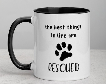 Rescue Mug with Center Paw Print | Rescue Pet Gift