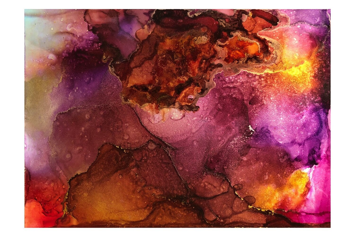 5x7 Alcohol Ink Painting Wall Decor Wall Art Etsy