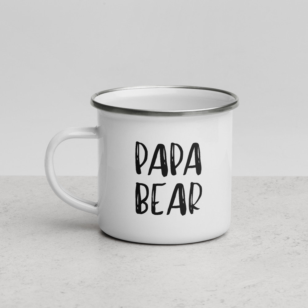 Papa Bear Logo - Enamel Mug – Papa Bear Premium Coffee Company