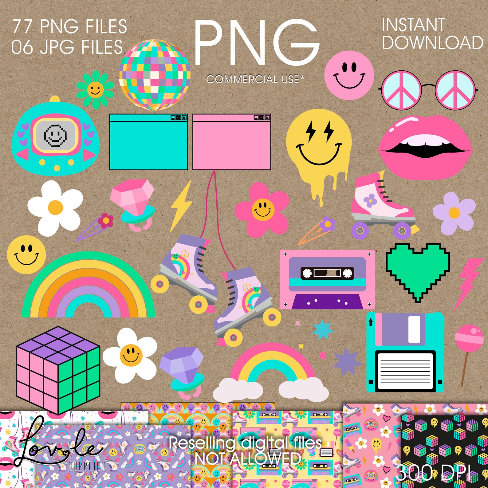 80s Clipart Roller Skates Clipart Retro Party Clipart - Etsy