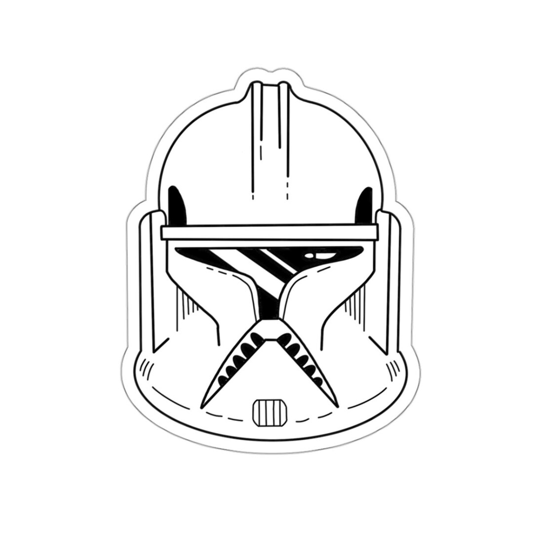 Captain Rex Helmet Sticker Star Wars Merch Etsy