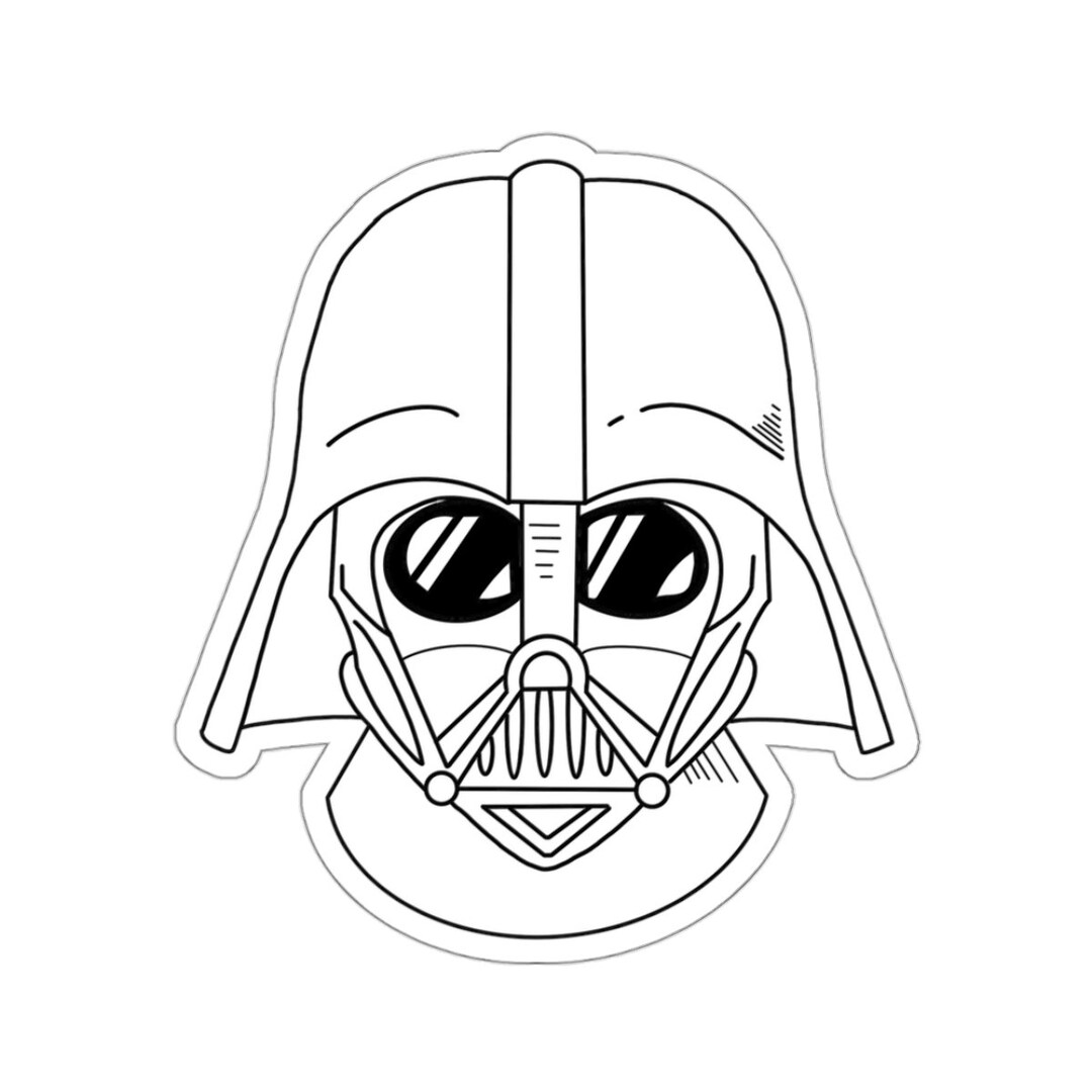 Darth Vader Helmet Sticker Star Wars Merch Etsy