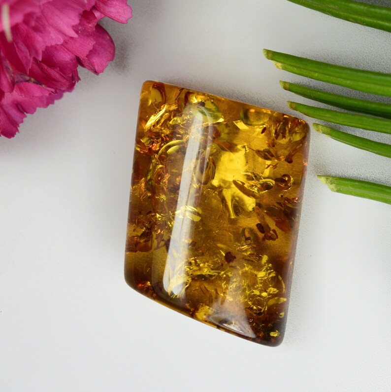 Exclusive High Dome Natural Golden Baltic Amber AAA Gemstone Fancy Cabochon Loose Stones For Making DIY Handmade Jewelry