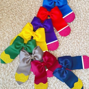 Elegant pencil school bows, back to school bows, hair clips for girls