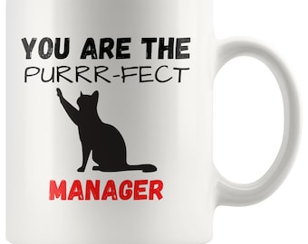 Vous êtes le cadeau purrrfect manager, tasse de gestionnaire, cadeaux de meilleur gestionnaire, merci de gestionnaire, appréciation de gestionnaire, cadeau drôle de gestionnaire, tasse de gestionnaire