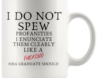 Mba graduation gift, graduation gift, mba mug, mba gift, mba graduation, mba graduation gifts, mba student, college graduation, mba degree