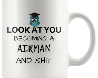 Military Airman, Airman Mug, Airman Gift, Airman Grad Gift Idea, Air Force Mug, Air Force Gift, Air Force Graduation Gift,Airforce Graduates