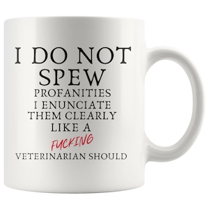 Veterinarian gift, vet tech gift, veterinarian mug, retirement gift idea, gift for vet student, gift veterinarian, vet gift idea, grad