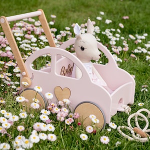 Custom Wooden Toy Car Walker, Perfect 1st Birthday Gift, Montessori / Waldorf Inspired, Personalized Push & Pull Toy, Baby Shower or Newborn