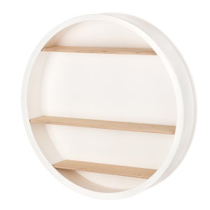 Modern Round Nursery Shelf: Plywood Kids Room Decor