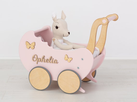 Schiebewagen aus Holz, Montessori-Spielzeug für ein einjähriges Kinder