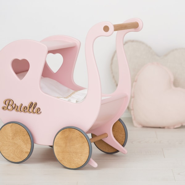 Wood Doll Stroller Etsy