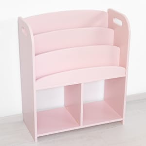Librería Montessori rosa: estantería de madera para guardería y sala de juegos imagen 10