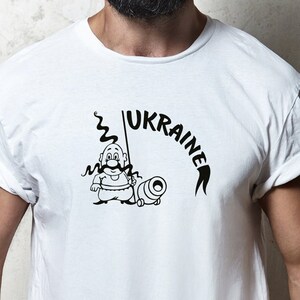 Oekraïne Kozakken Cartoon Grappig T-shirt Heren Top S - 3XL