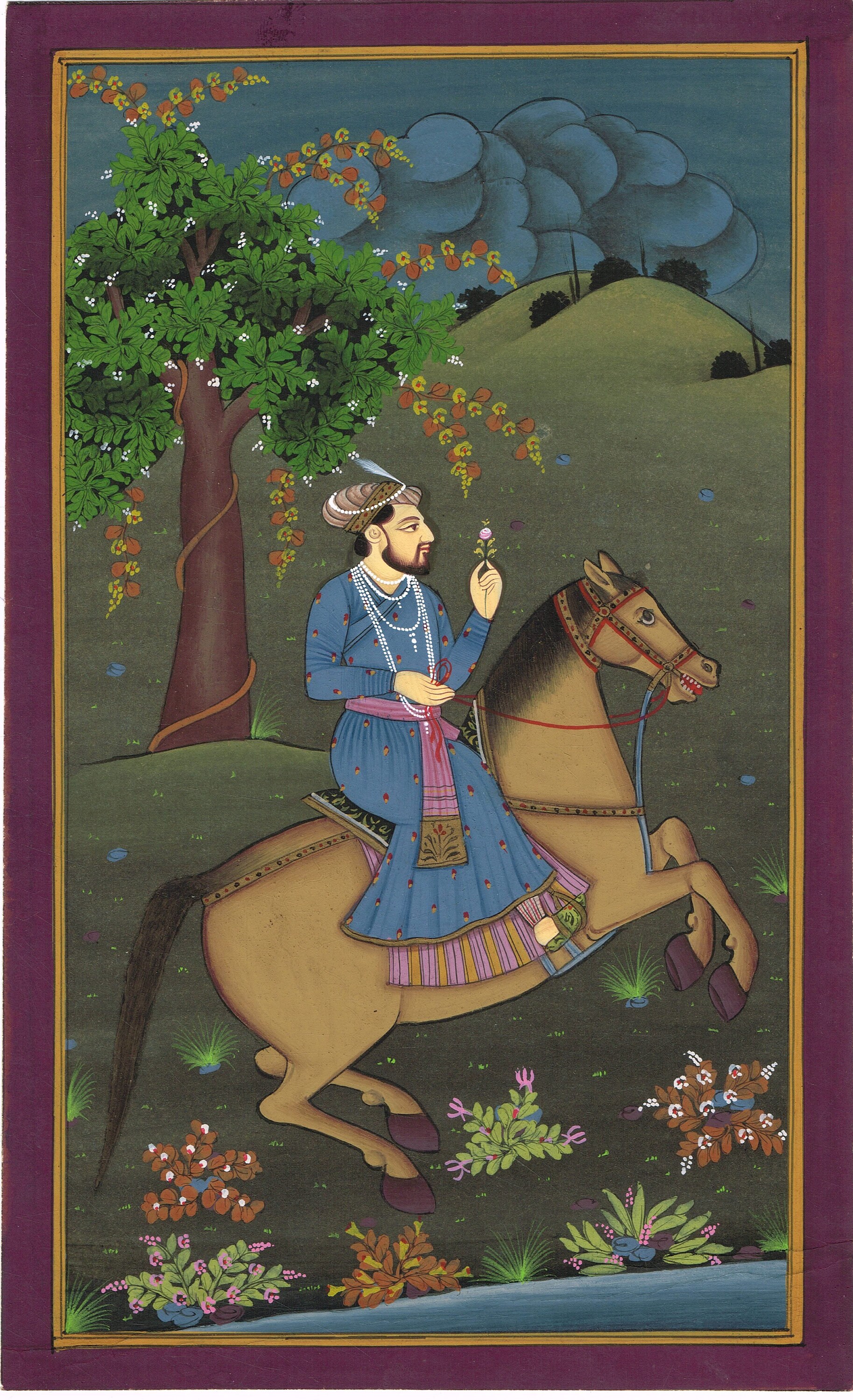 Miniature Portrait Painting of Mughal Emperor Shahjahan on Etsy
