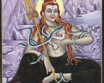 Buy Lord Shiva Painting Hand Miniature Hindu Religious Art on Silk Online in India - Etsy Buy Lord Shiva Painting Hand Miniature Hindu Religious Art on Silk Online in India - Etsy