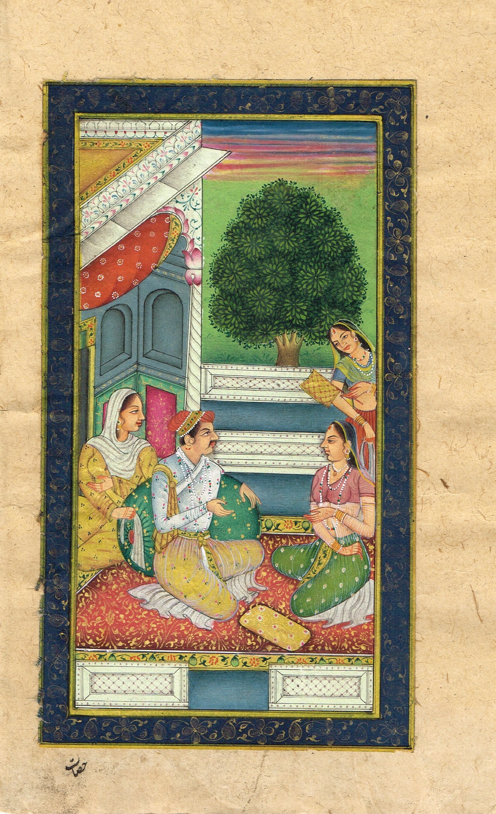 ヴィンテージのムガル帝国皇帝と皇后の細密画：インドの美術 - Etsy 日本