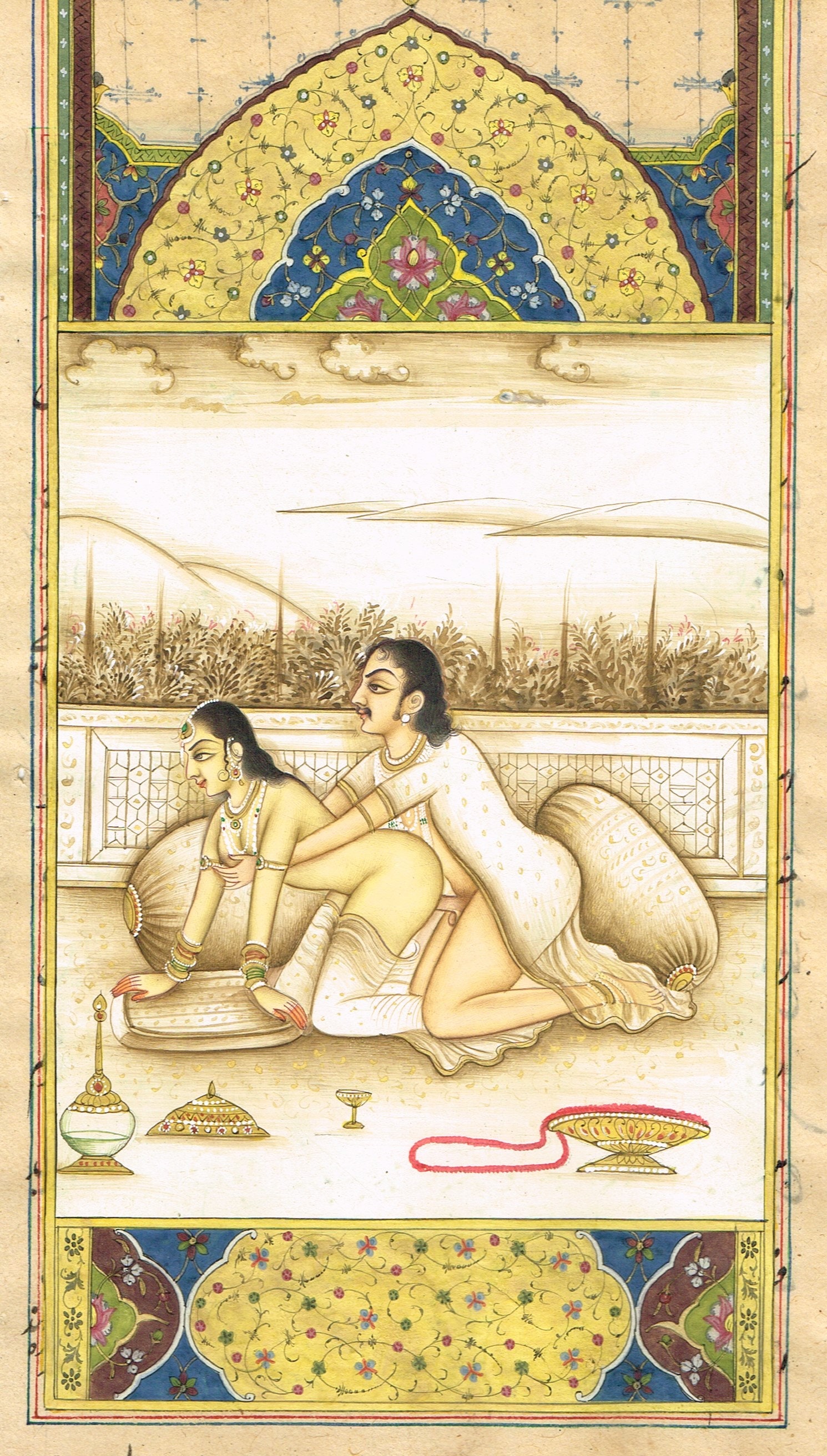 Indische Kama Sutra Malerei 165x95 Inches Indische Alte - Etsy Schweiz