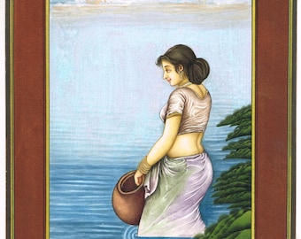 素晴らしいインド美術 【高級額装した印度絵画】 25000円で購入 1602067850560_0f7a69eafd6afcfd