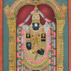 Indian Religious Painting of Lord Venkateswara Swamy Finest Art on ...