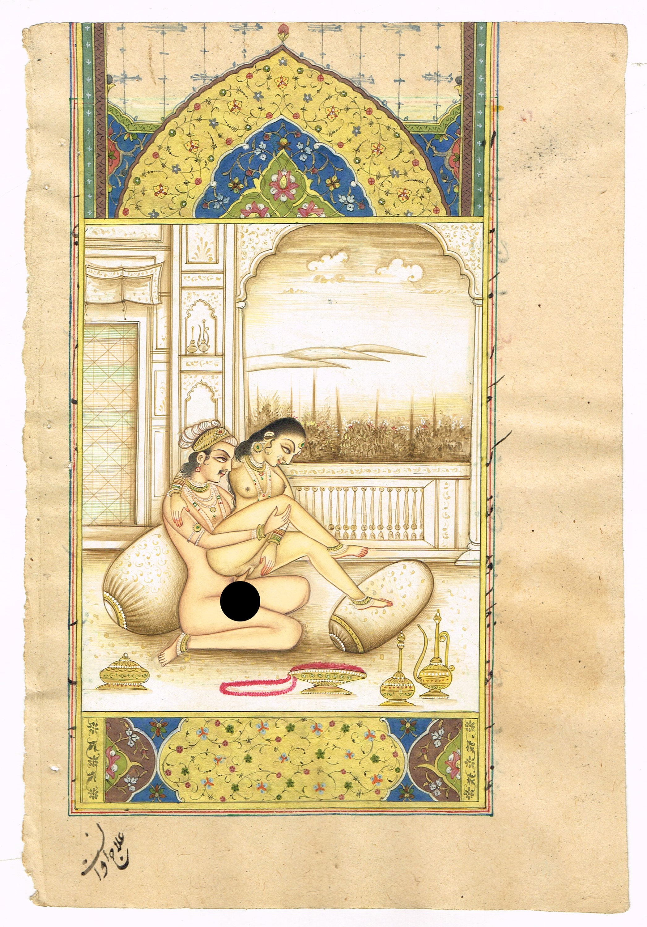 Kamsutra Share Price - Indian Vintage Kamasutra Art Painting on Paper 6.5x9.5 Inches - Etsy Norway